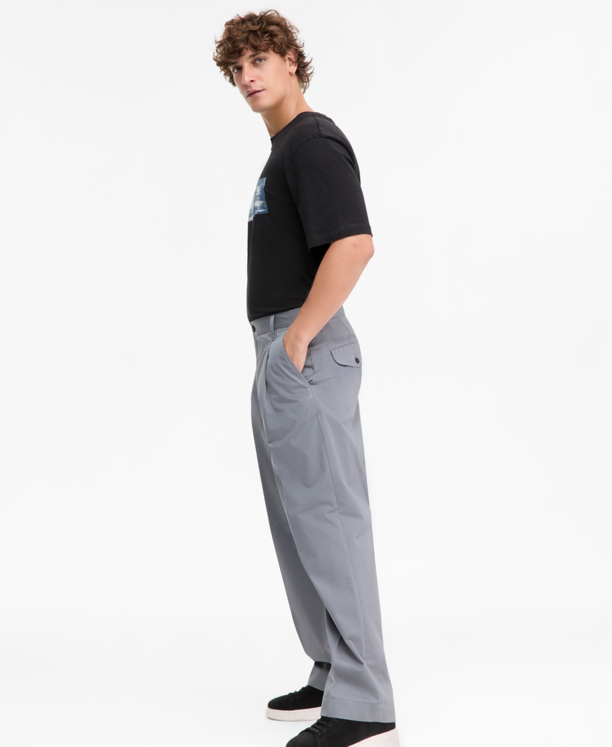 Hugo Boss Roy Regular Fit Pleated Trousers