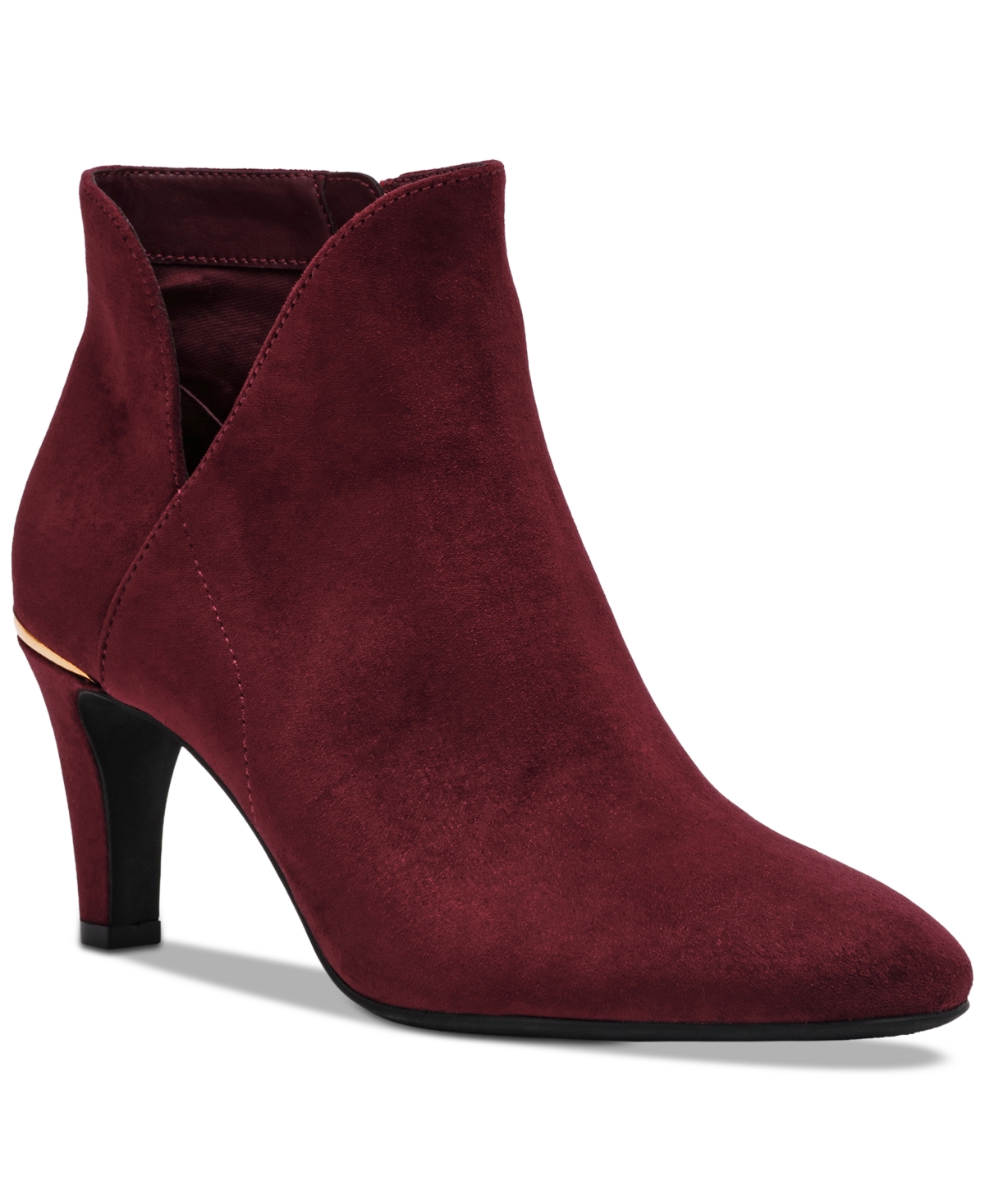 Anne Klein Women's Annabelle Ankle Booties In Burgundy
