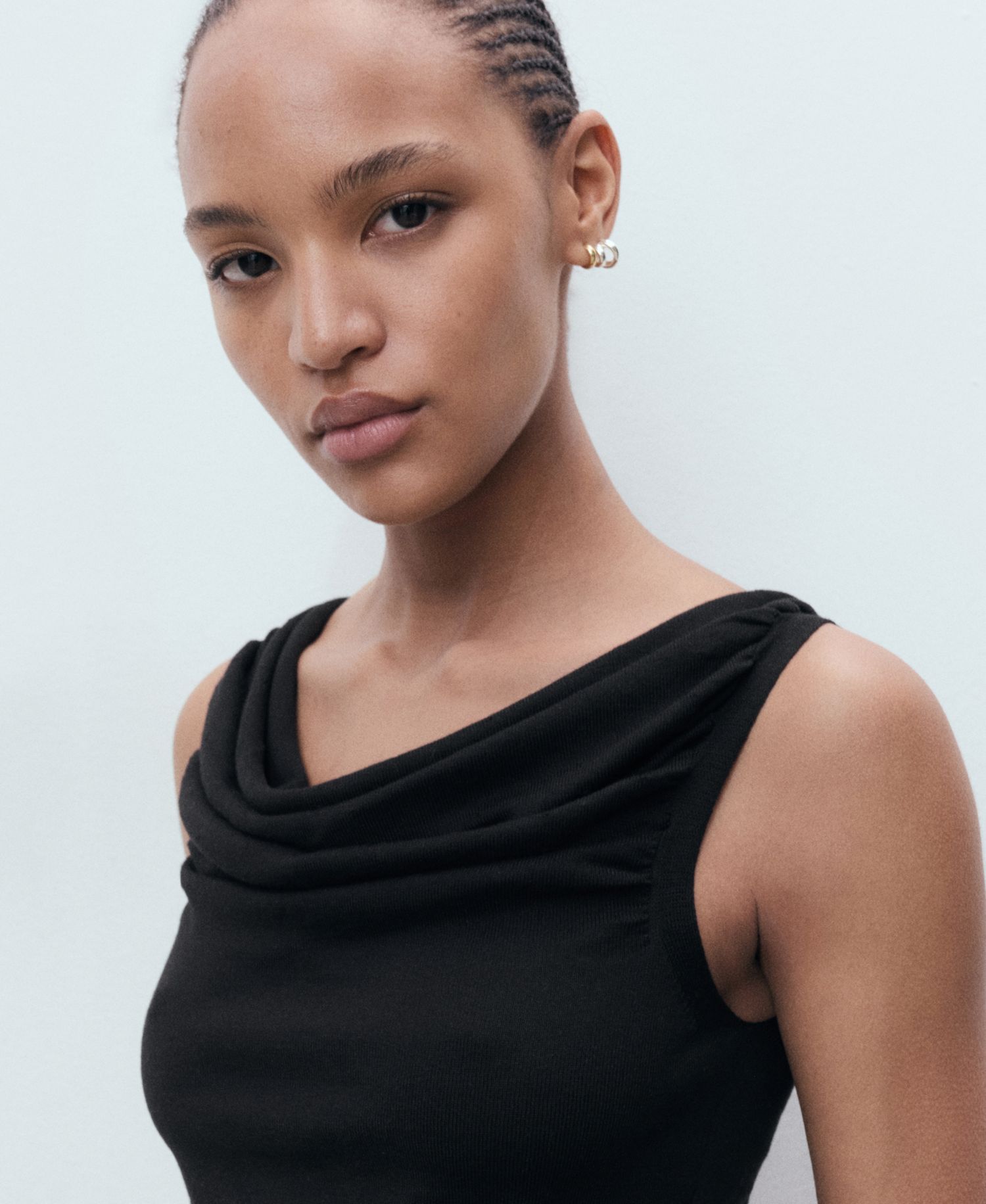 Women's Draped Knitted Top