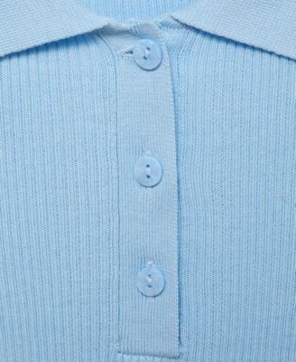 Women's Polo-Neck Knitted Top