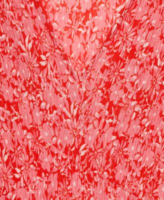 Women's Short Floral Textured Dress