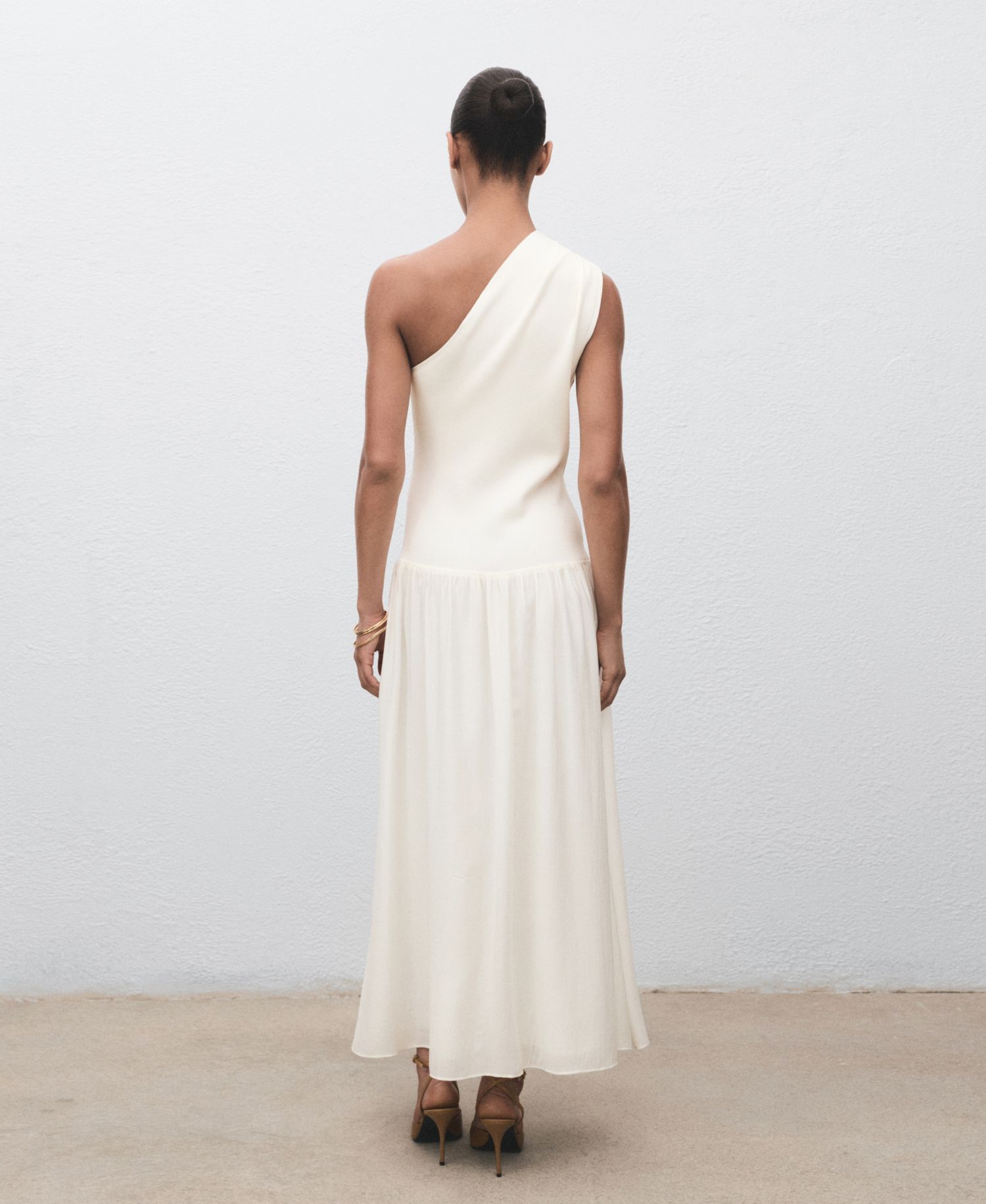 Women's Asymmetrical Combined Knitted Dress