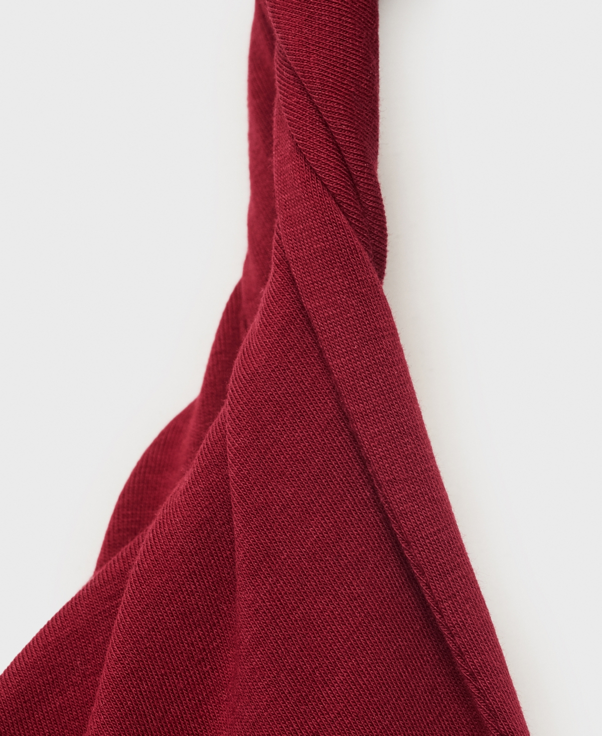 Mango Women's Gathered Strap Asymmetrical Dress In Burgundy