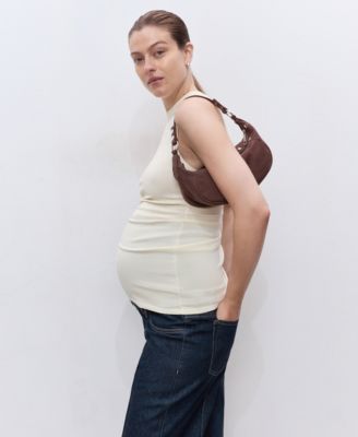 Women's Stitching Detail Straight-Leg Maternity Jeans