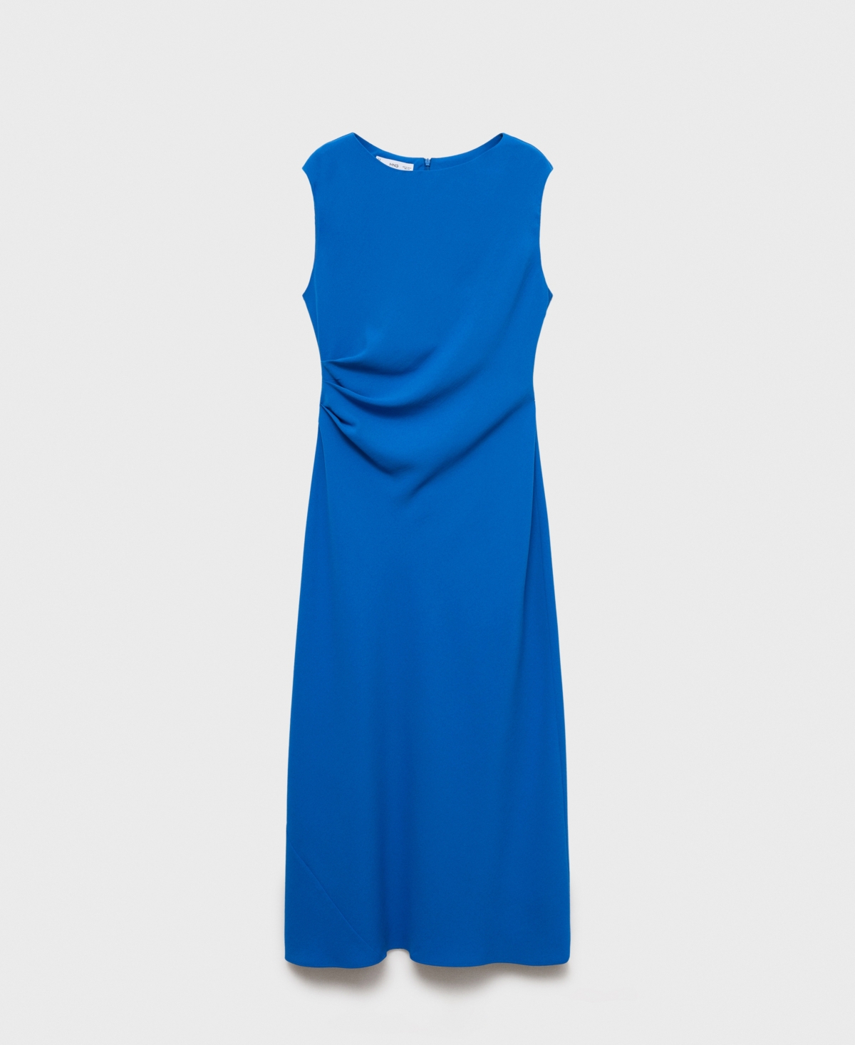 Mango Women's Ruched Midi Dress In Blue