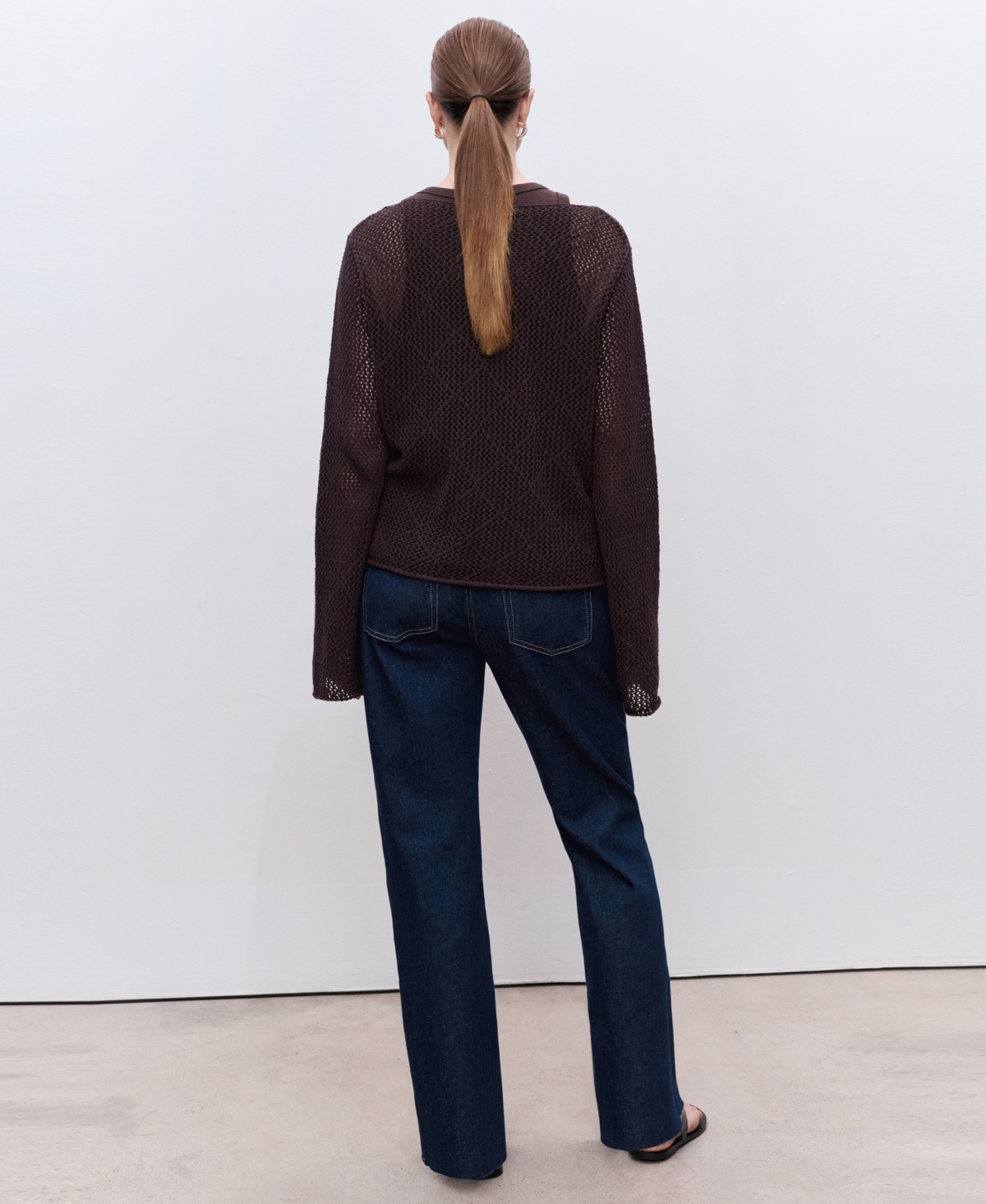 Mango Over The Bump Raw Hem Straight Leg Maternity Jeans In Blue