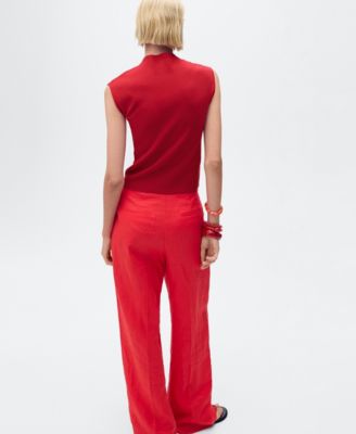 Women's Perkins-Neck Knitted Top