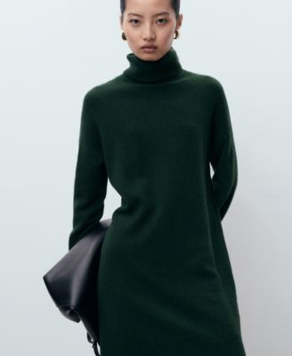 Women's Short Knitted Turtleneck Dress