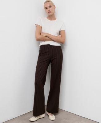 Women's Elastic Waist Straight-Fit Pants