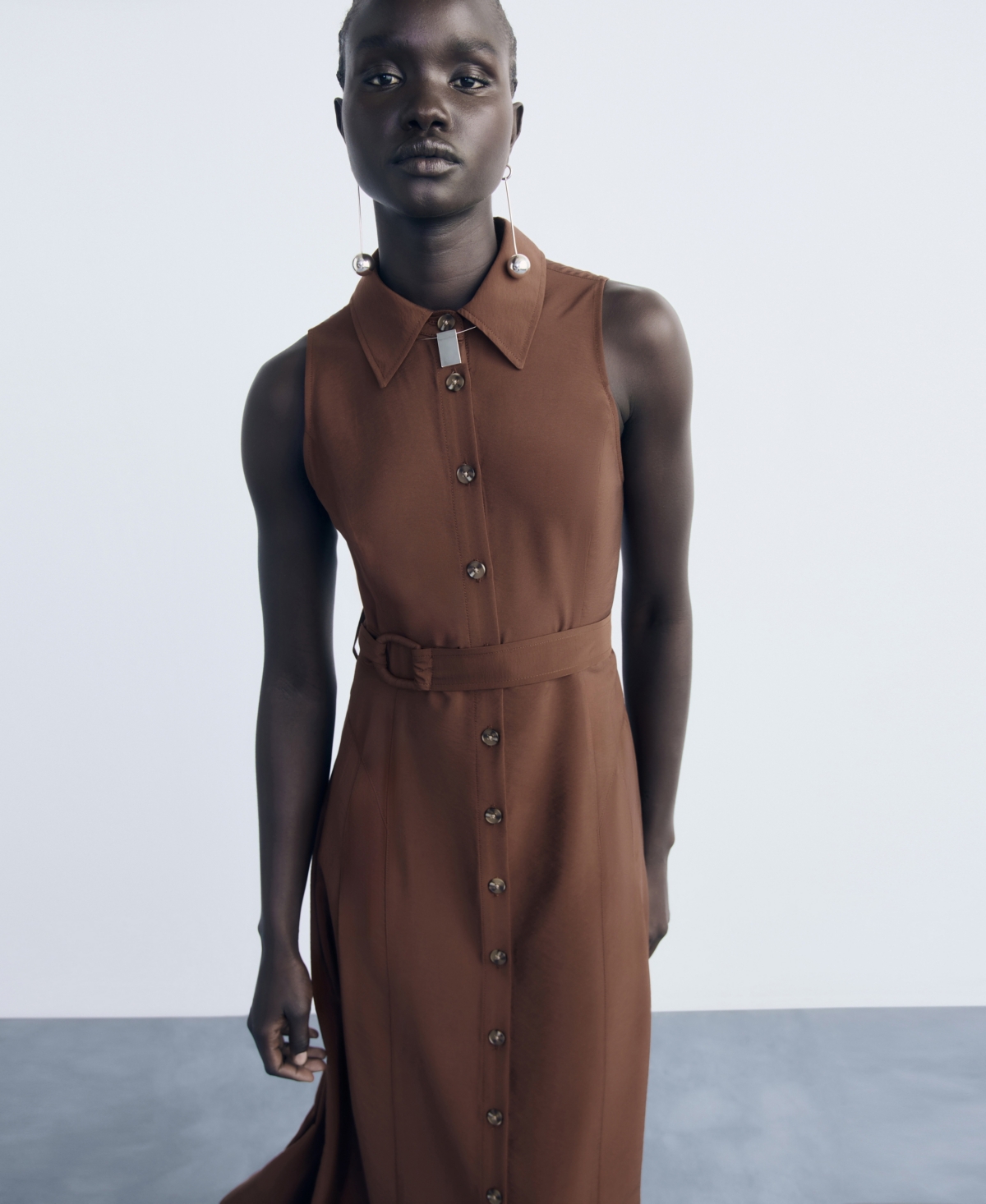 Mango Women's Belt Shirt Dress