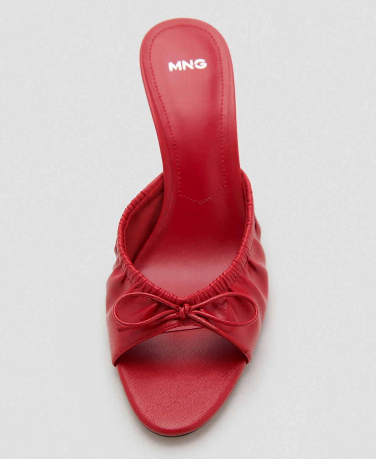 Mango Stiletto Heel Sandal With Bow Red In Red