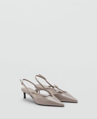 MANGO - Women's Kitten-Heeled Strappy Shoes