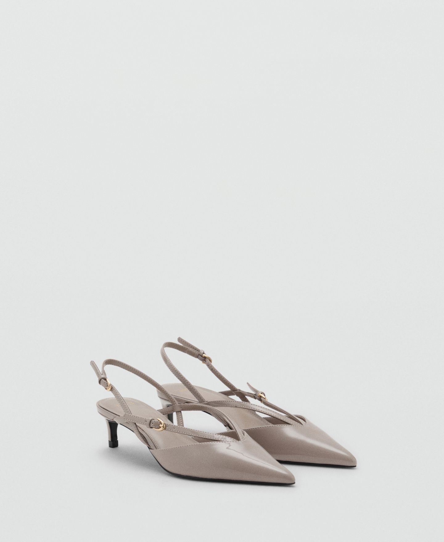 Обувь Mango Women's Kitten-Heeled Strappy, цвет: Коричневый — фото 1