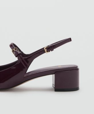 Women's Patent Leather-Effect Block-Heel Shoes