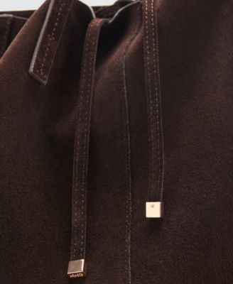 Women's Suede Leather Shopper Bag