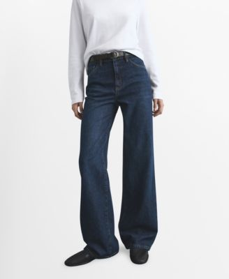 MANGO - Women's Danila Wide Leg High-Rise Jeans