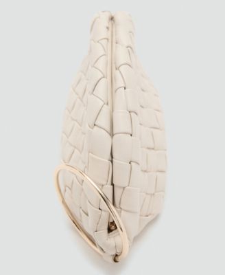 Women's Braided Leather Clutch Bag