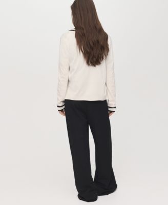 Women's Contrasting Stripes Cardigan