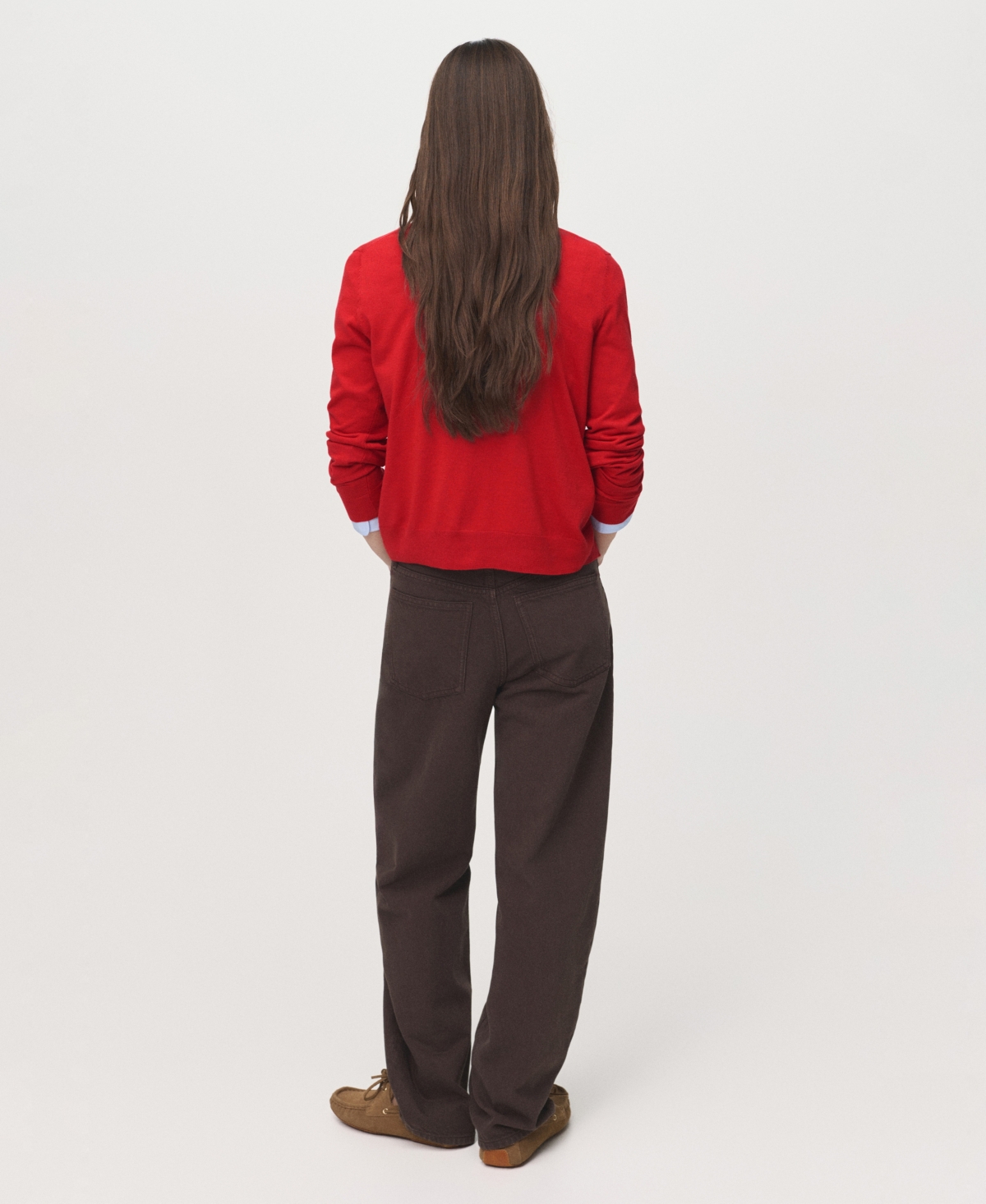 Mango Women's V-Neck Knitted Cardigan