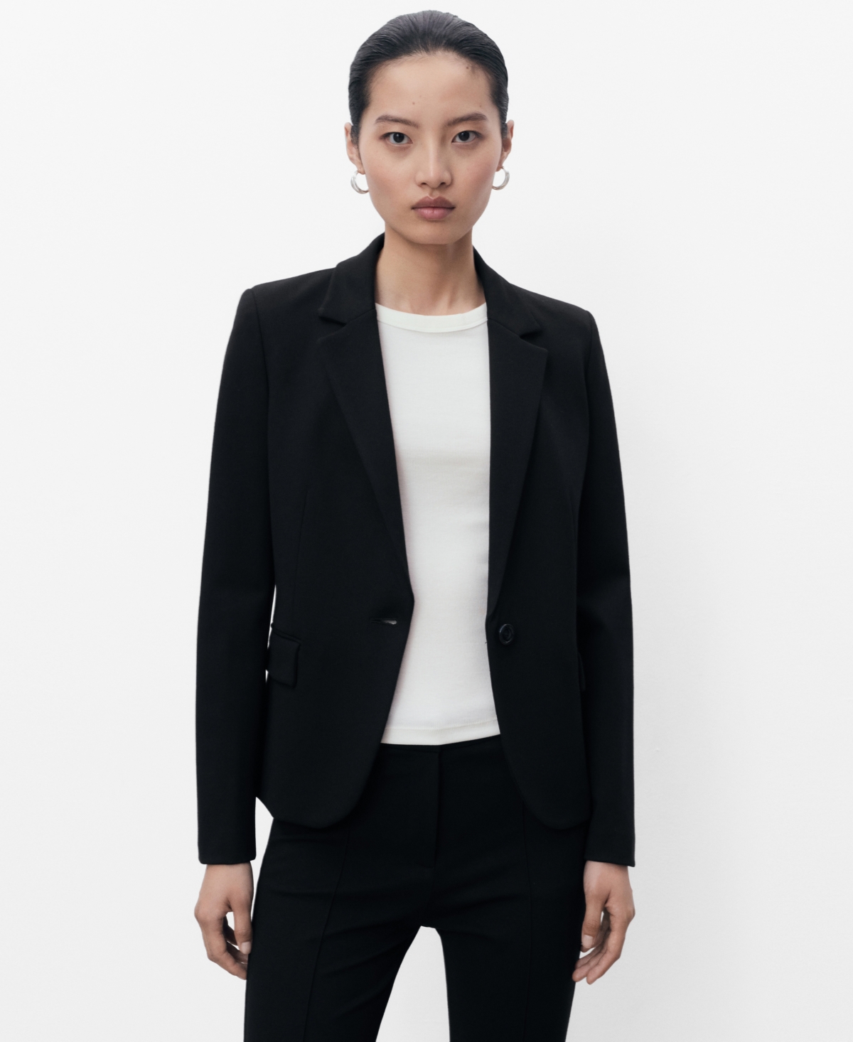 Mango Women's Straight Mid-Rise Pants