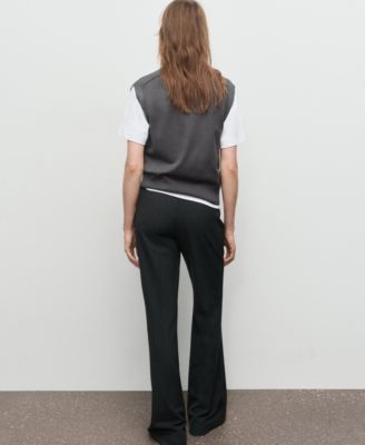 Women's Seam Detail Knitted Sweater Vest