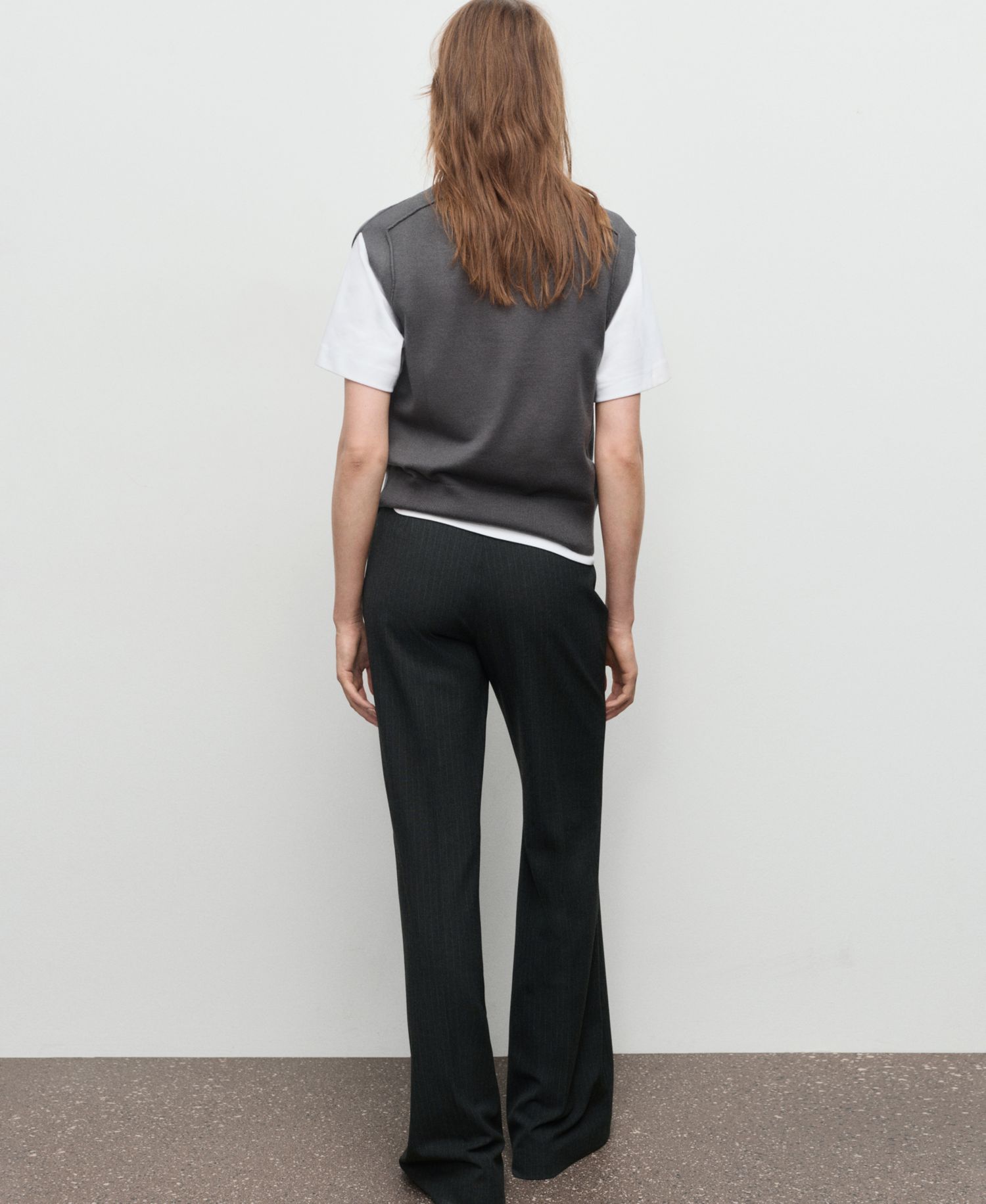 Women's Seam Detail Knitted Sweater Vest