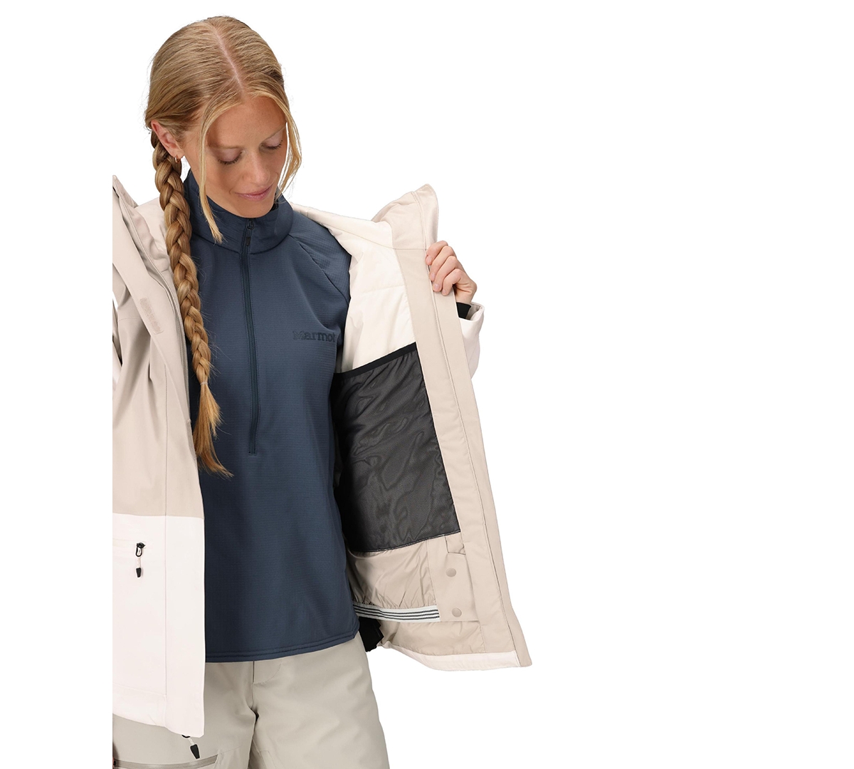 Marmot Women's Insulated Refuge Ski Jacket In Neutral