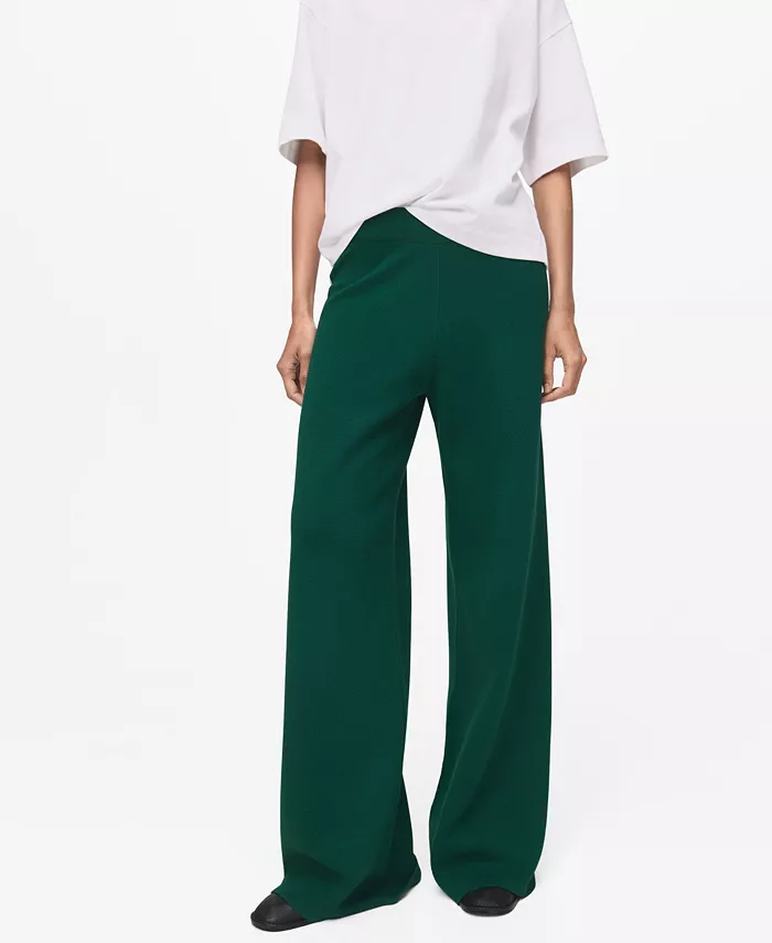 Women's Fine-Knit Straight-Fit Pants - thumbnail 7