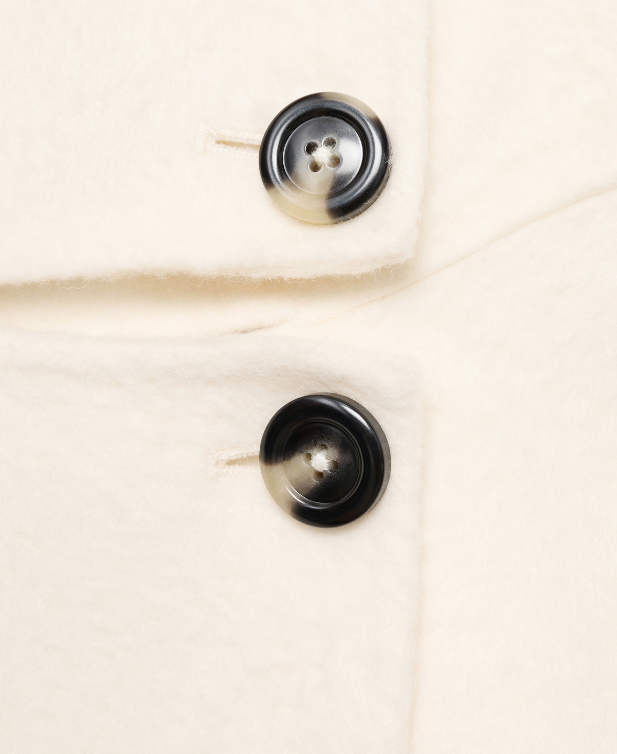 Mango Wool Funnel Neck Coat Off White In White