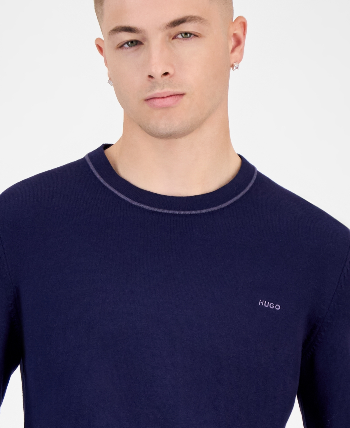 Hugo Boss Men's San Cassius Logo Crewneck Sweater