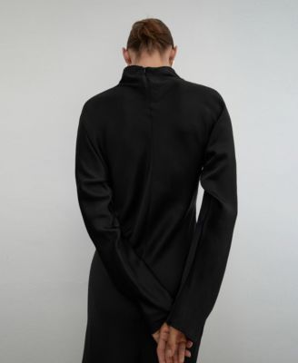 Women's Asymmetrical Satin-Finish Dress