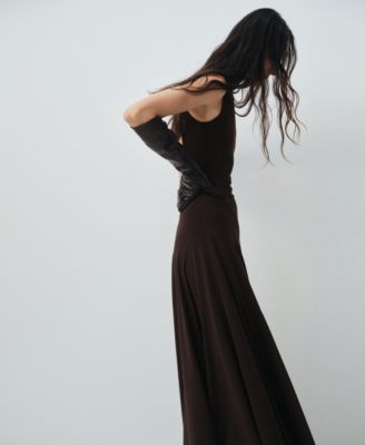 Women's Back Opening Godet Dress