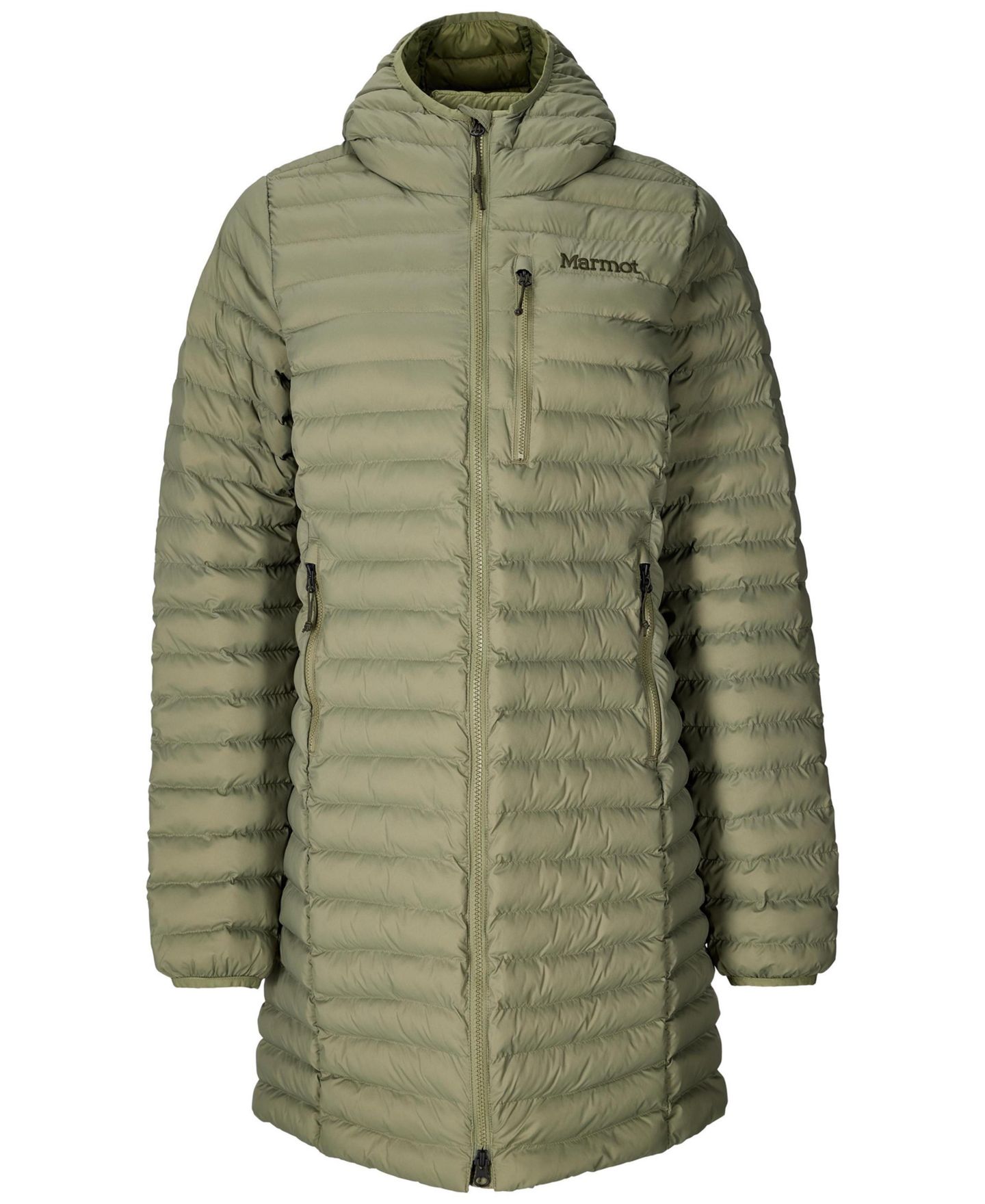 Женская куртка Marmot Echo Featherless Long, цвет: Оливковый — фото 4