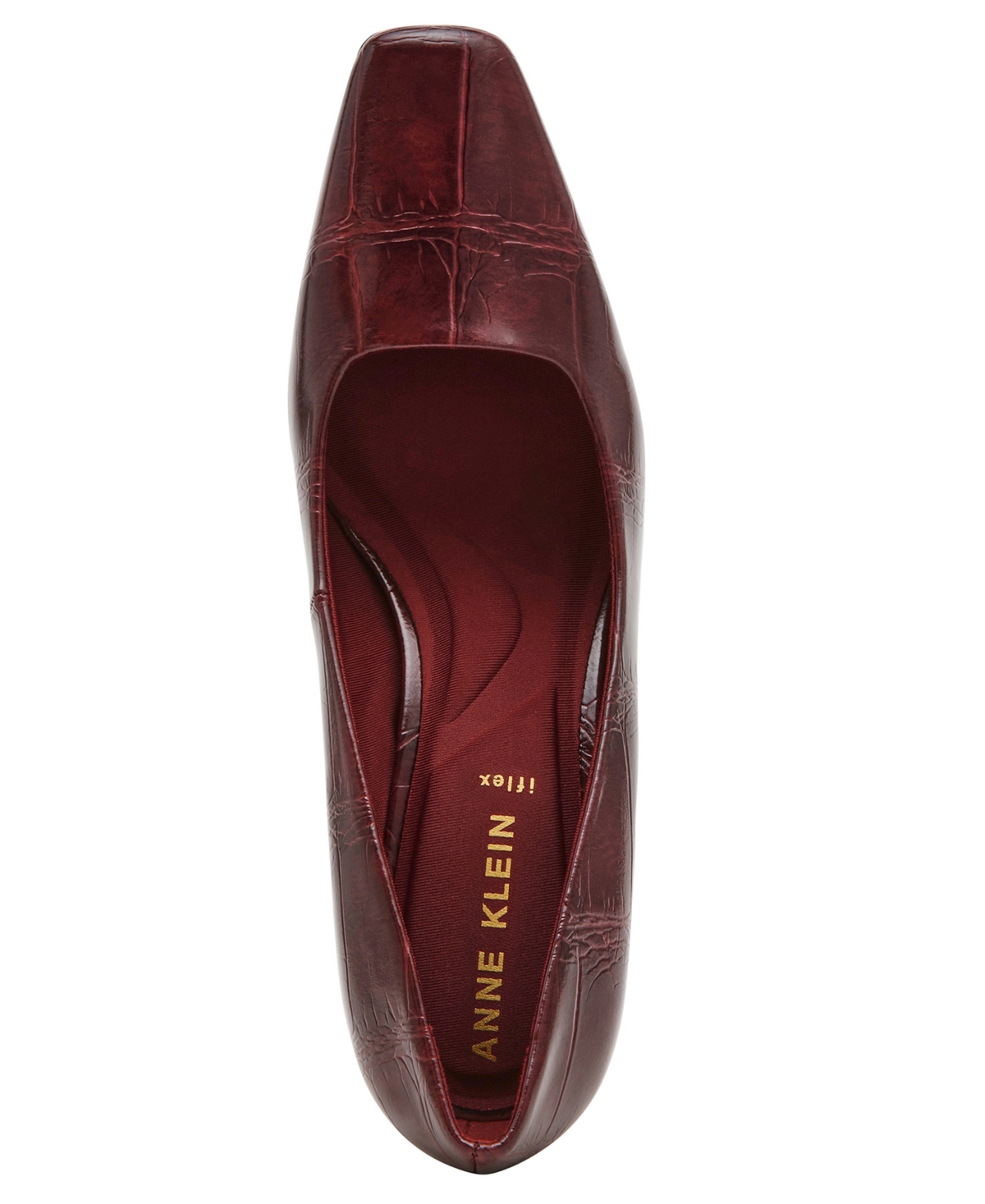 Anne Klein Women's Prima Flared Heel Pumps In Burgundy
