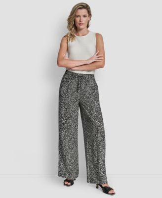 Women's Printed Straight Leg Pull-On Pants