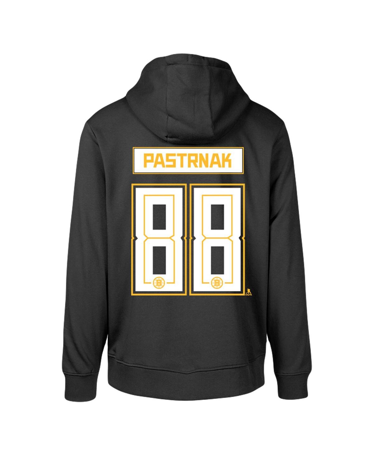 Levelwear Men's David Pastrnak Black Boston Bruins Podium Name Number Pullover Hoodie In Black