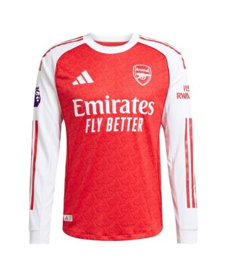 Men's Bukayo Saka Red Arsenal 2025/26 Home Authentic Long Sleeve Player Jersey