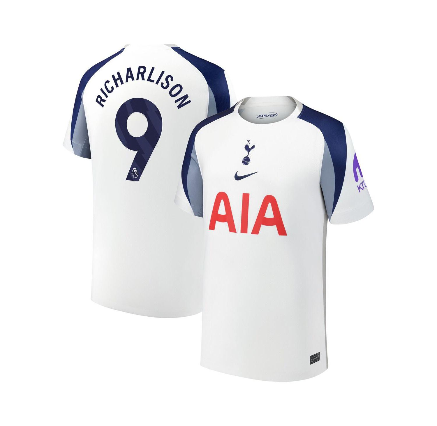Big Boys and Girls Richarlison White Tottenham Hotspur 2025/26 Home Replica Player Jersey