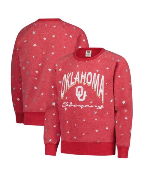 Толстовка Wes & Willy Crimson Oklahoma Sooners Shimmer Star Reverse для девочек