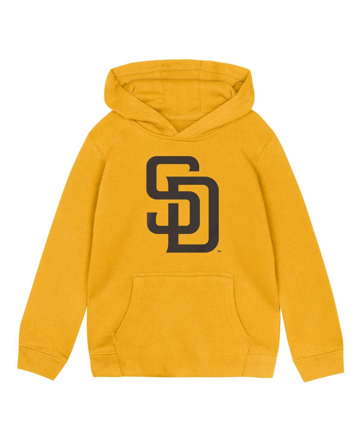Outerstuff Toddler Gold San Diego Padres Primary Logo Fleece Pullover Hoodie