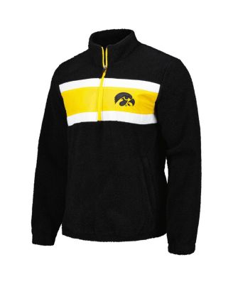 Men's Black Iowa Hawkeyes Pinch Runner Half-Zip Sweatshirt