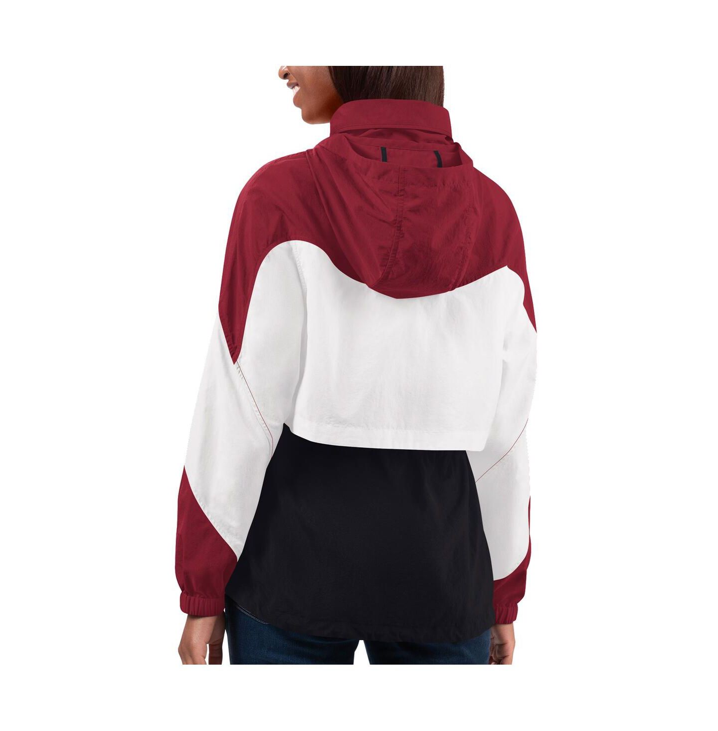 Женская толстовка G-III 4Her by Carl Banks Black/Cardinal Arizona Cardinals Tie Breaker Lightweight Quarter-Zip — фото 2
