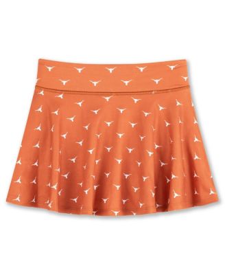 ZooZatz - Big Girls Texas Orange Texas Longhorns All-Over Print Tennis Skort