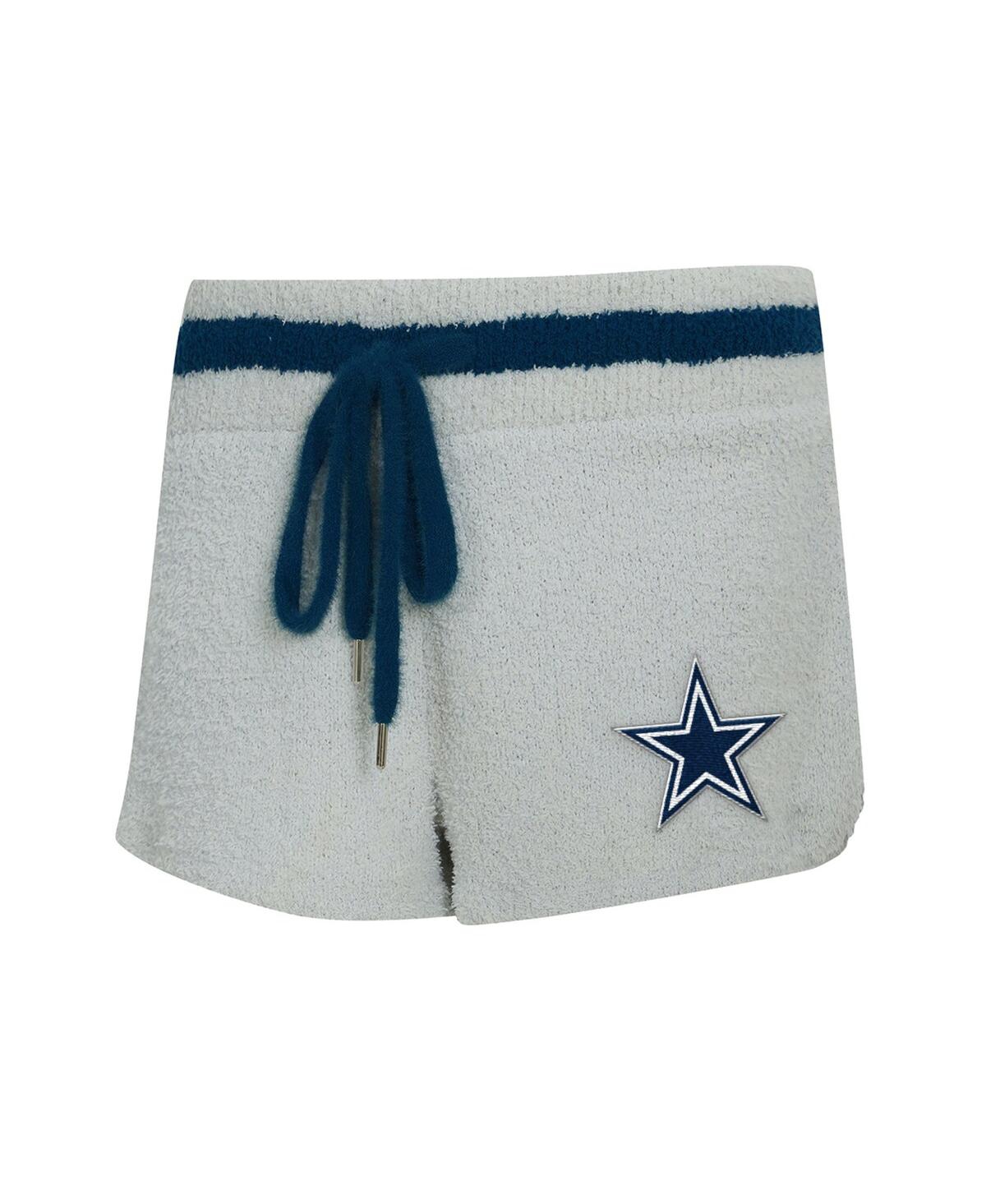 Concepts Sport Women's 2-piece Gray Dallas Cowboys Whitley Long Sleeve Hoodie Top And Shorts Set In Gray