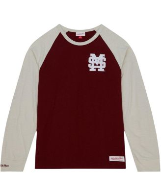 Men's&nbsp;Maroon Mississippi State Bulldogs Legendary Slub Raglan Long Sleeve T-Shirt