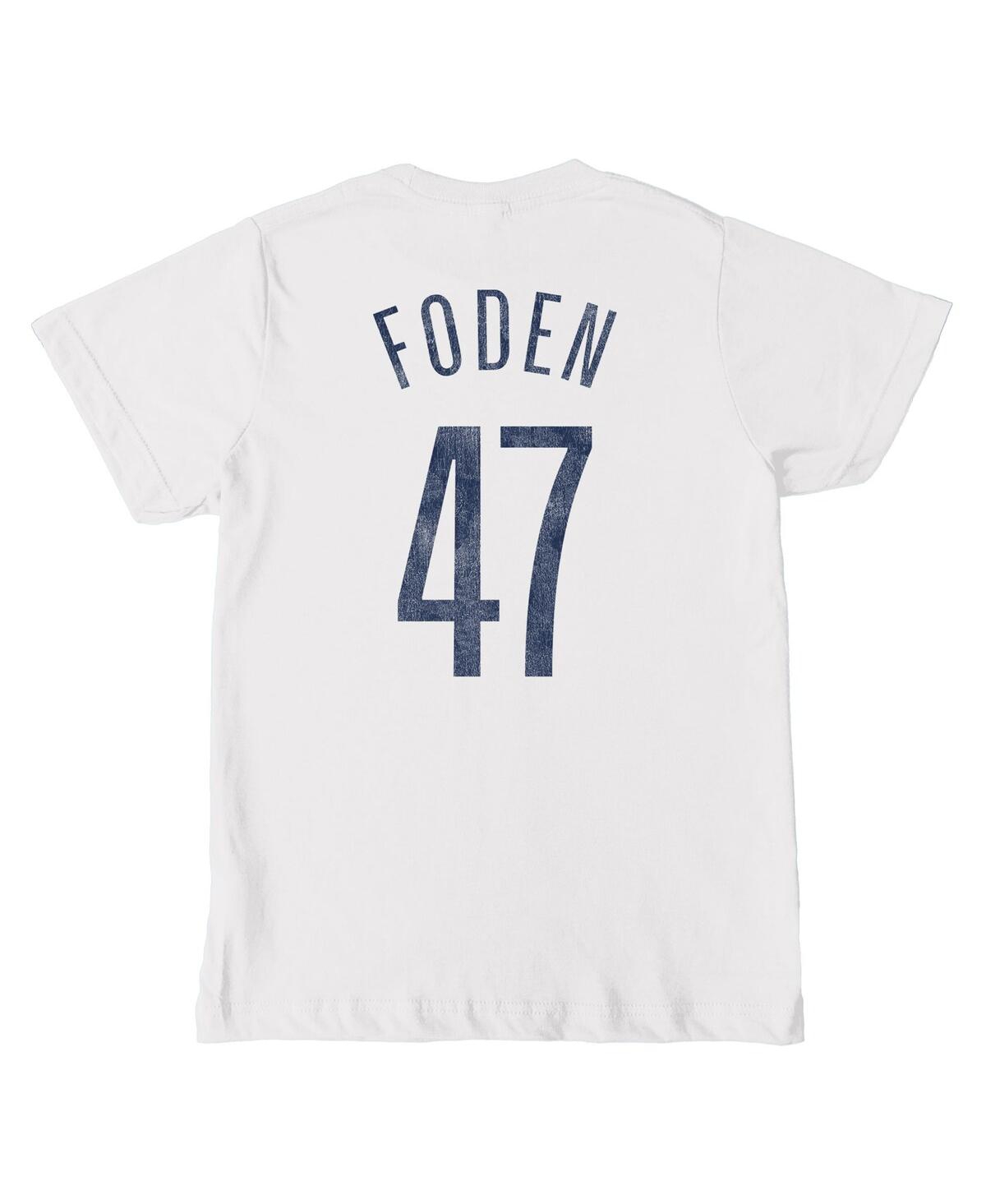 1863fc Big Boys And Girls Phil Foden White Manchester City Player T-shirt In White