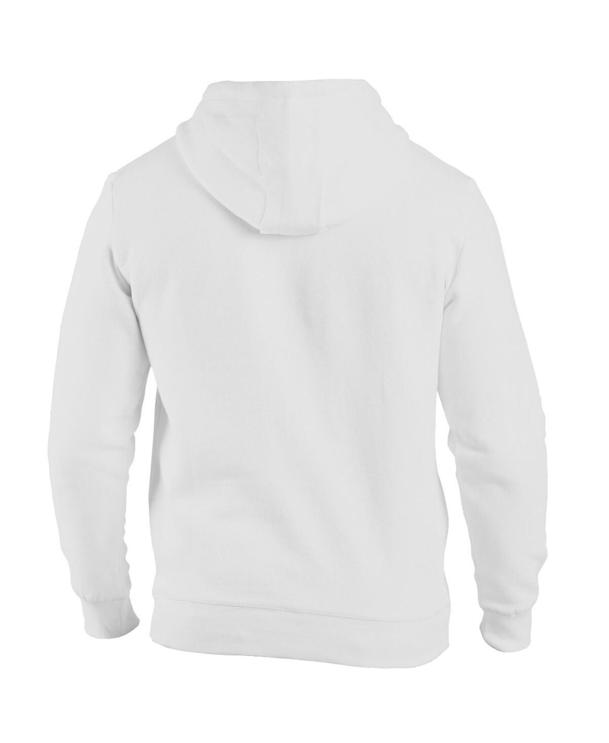 1863fc Men's White Brentford Fc Color Badge Fleece Pullover Hoodie Sweatshirt In White