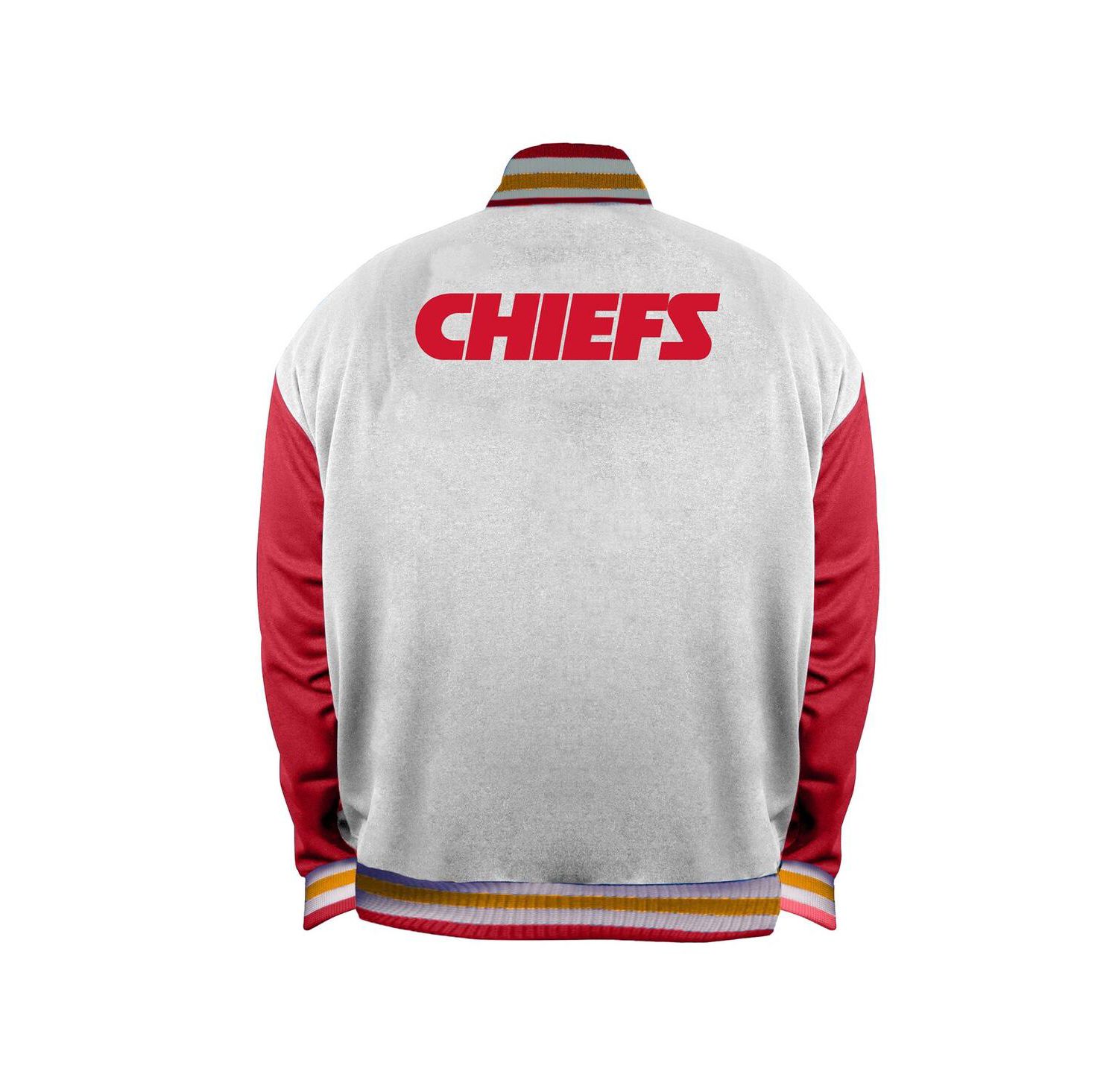 Women's White Kansas City Chiefs Plus Size Full-Snap Satin Jacket