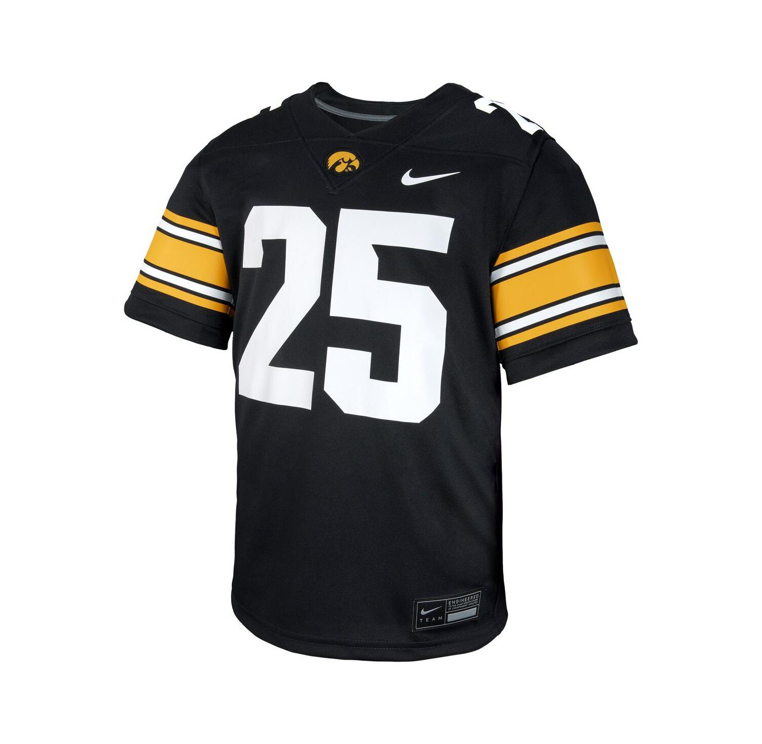 Big Boys and Girls 25 Black Iowa Hawkeyes Untouchable Replica Game Jersey