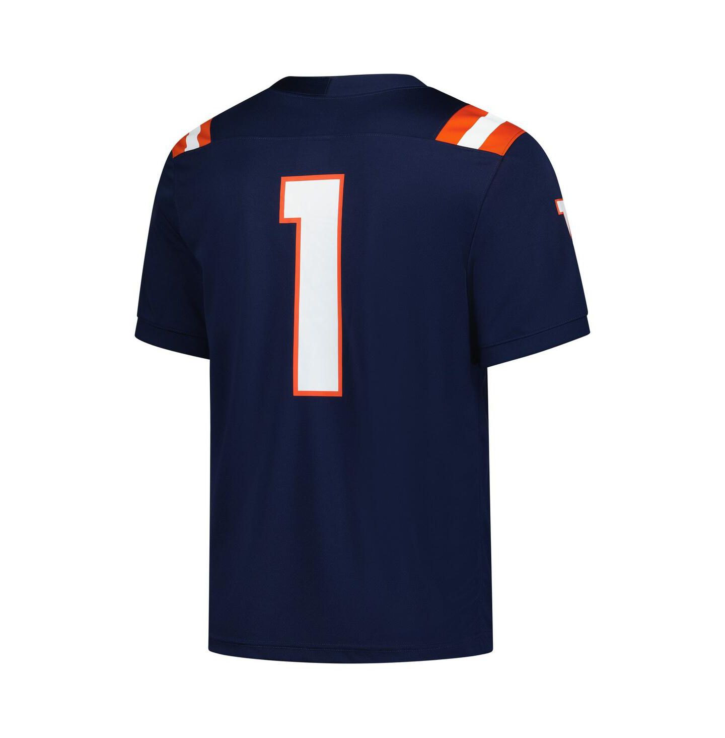 Мужской топ Nike Navy Illinois Fighting Illini Untouchable Replica Game Jersey — фото 3